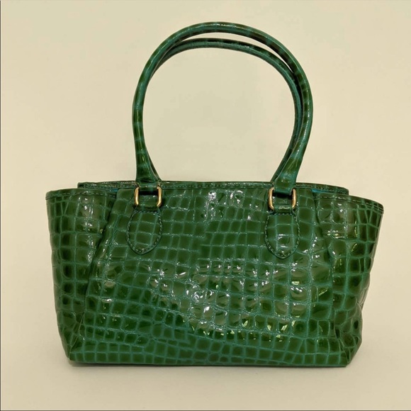 Antonio Melani Green Turquoise Patent Shoulder Bag - Picture 2 of 9